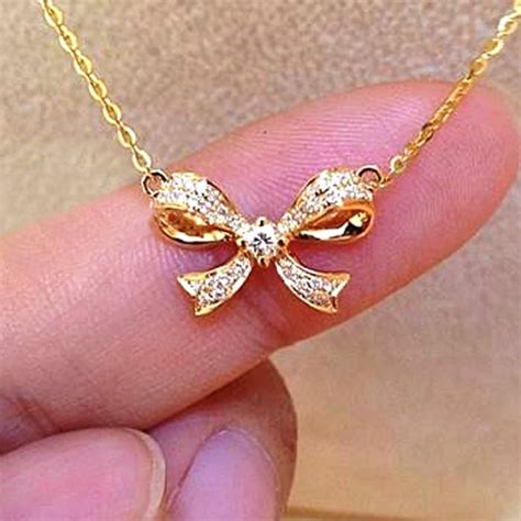 trendy bow necklaces for women